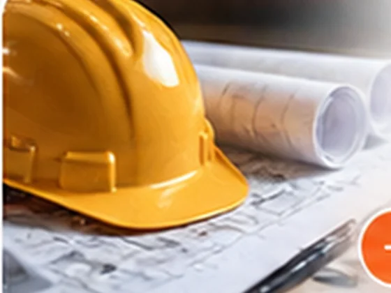 خوذة ومخططات لمواقع المقاولات