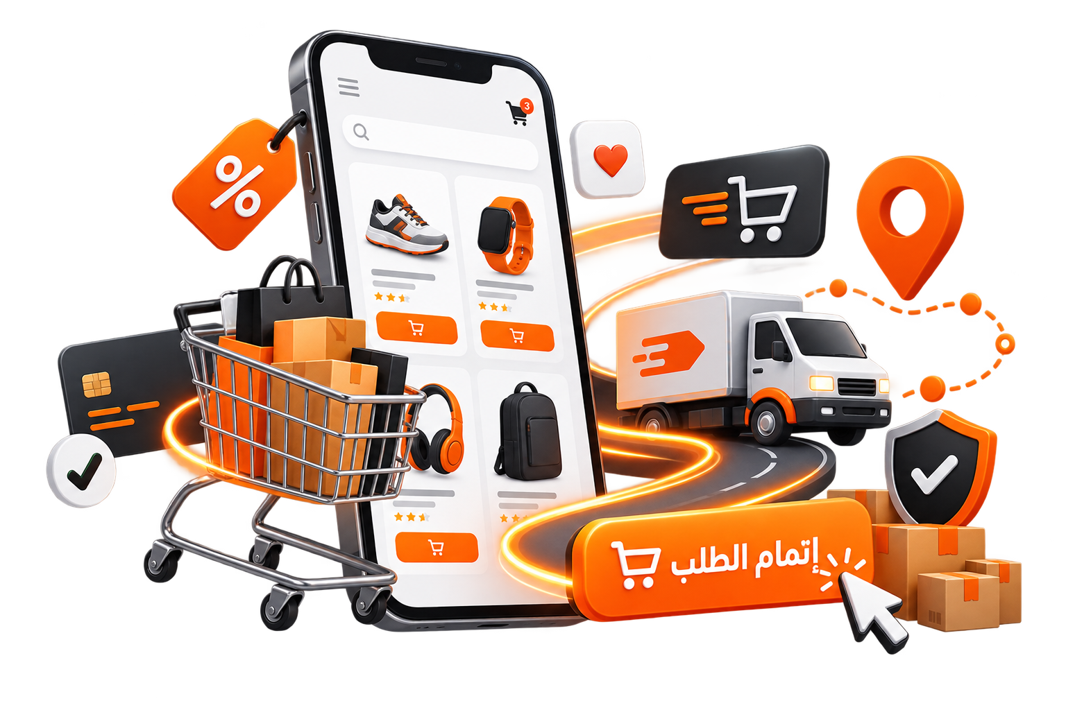 لوحة متجر إلكتروني وتقارير مبيعات